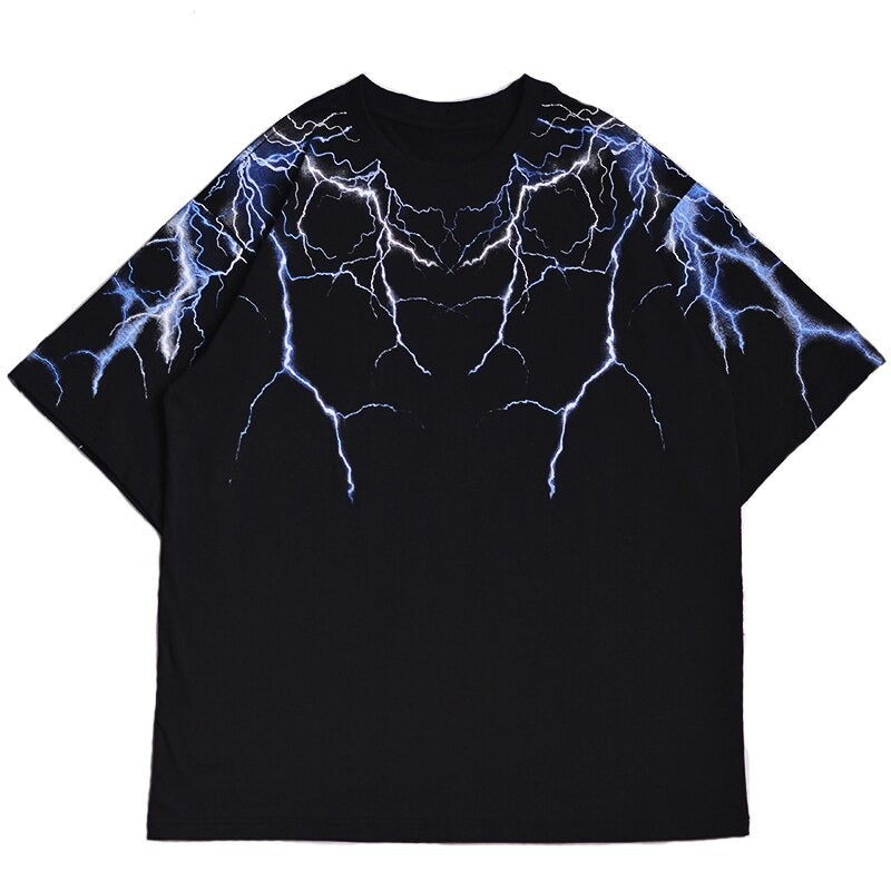 ★NOT4NERD★ Thunder Blur Logo TShirts Charcoal MUSINSA | NOT4NERD Thunder Blur Logo T-Shirts - Black
